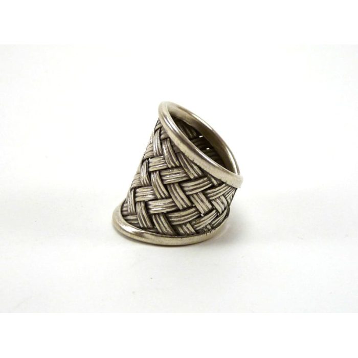 Hill Tribe Pure Silver Shield Ring