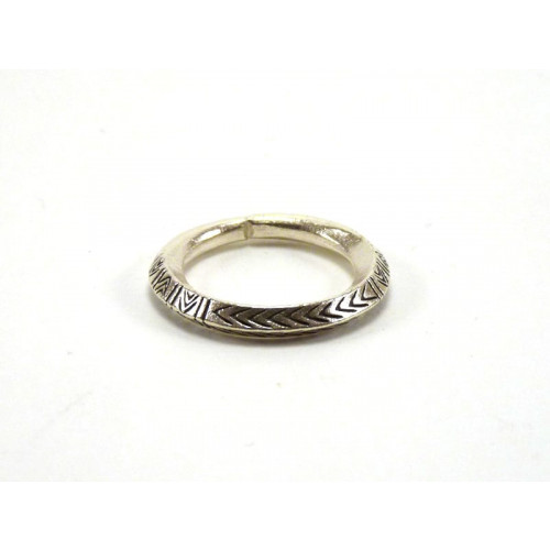 Hill Tribe Pure Silver Thin Etched Ring