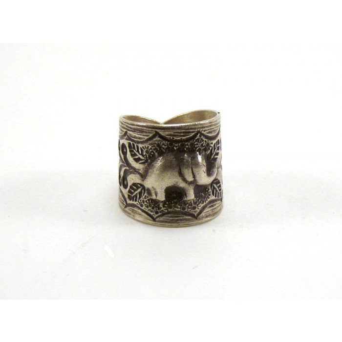 Hill Tribe Pure Silver Elephant Ring