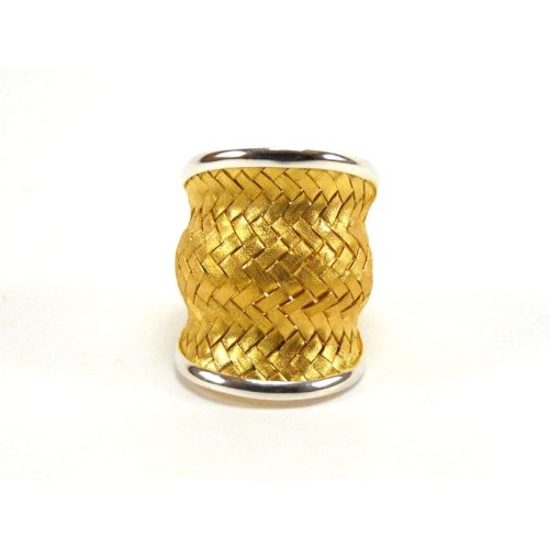 Gold Woven Wave Ring