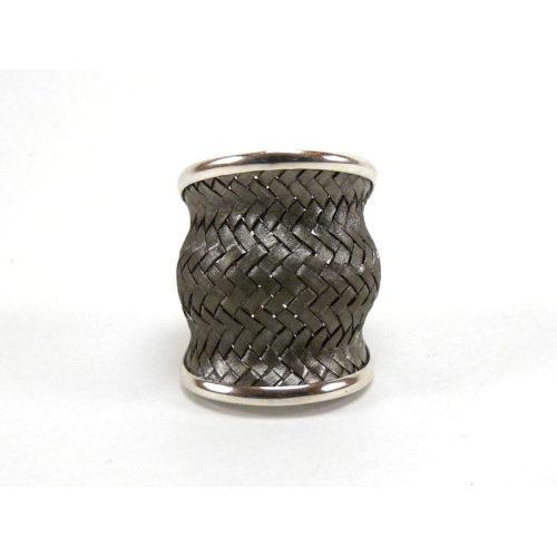 Oxidized Woven Wave Ring