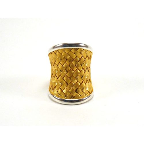 Gold Tall Woven Ring